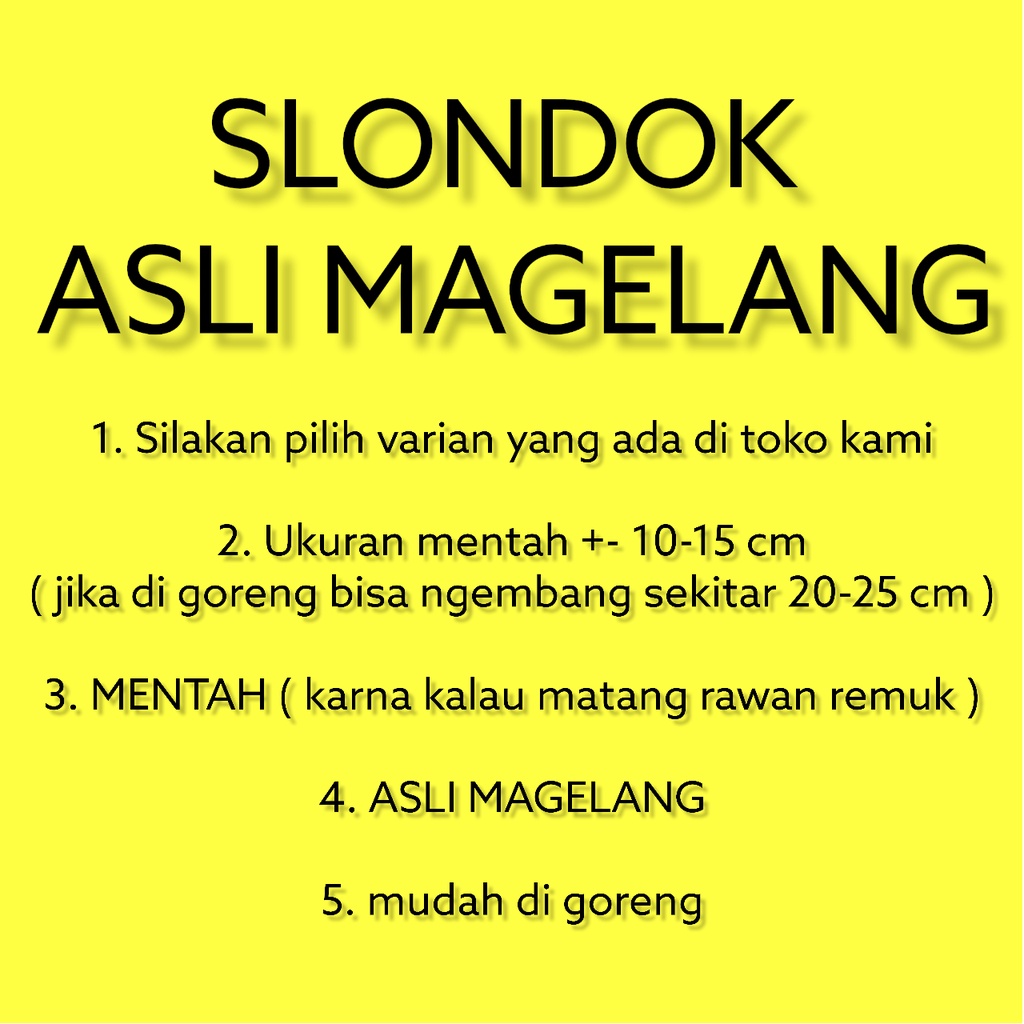 1/2 KG SLONDOK PEDAS MANIS ASLI MAGELANG SUPER KERUPUK SELONDOK