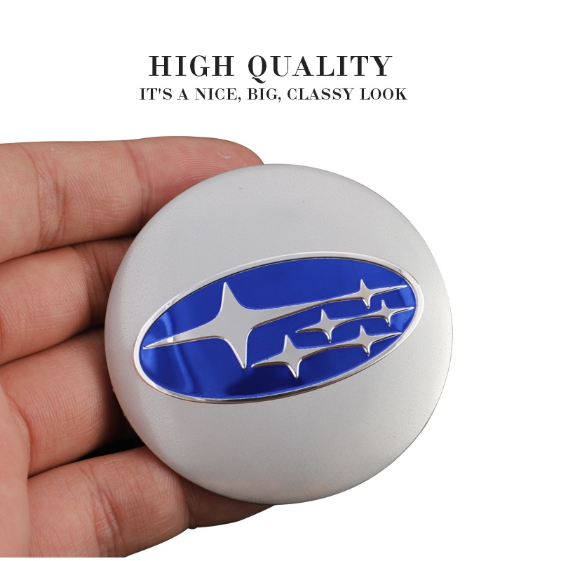 4 Pcs Sticker Emblem Dekorasi Velg Mobil Ukuran 56mm Untuk Subaru Forester Legacy XV 2019 2020