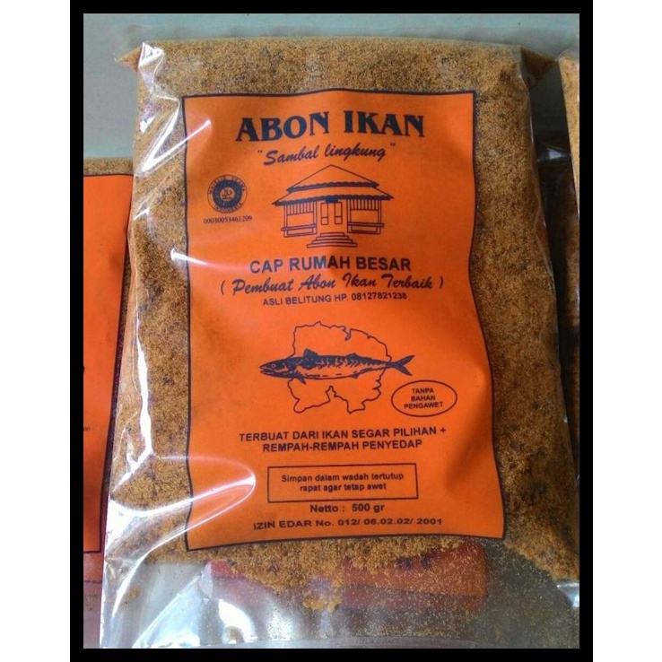 

DISKON TERBATAS !!! SAMBAL LINGKUNG / ABON IKAN CAP RUMAH BESAR ASLI BELITUNG 500GR TERLARIS