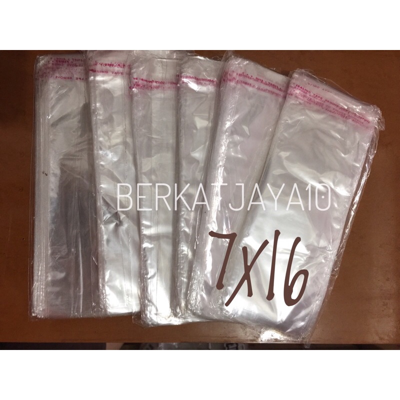 Kantong Plastik OPP Lem Tipis 7x16 +4 cm isi 100 pcs Kantong Uang Cash