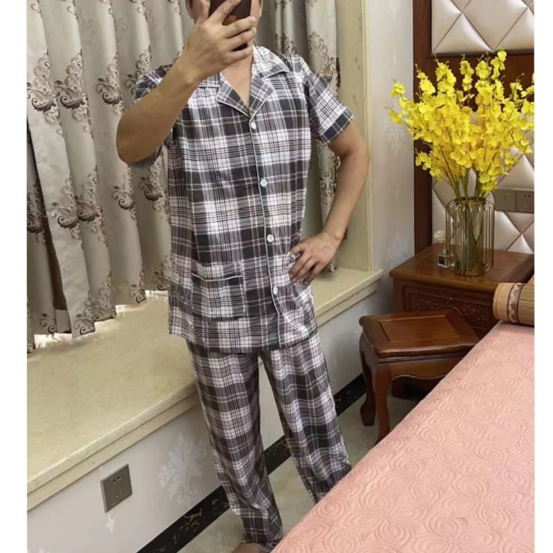 BAJU TIDUR PRIA IMPORT / STELAN PIYAMA PANJANG PRIA PREMIUM