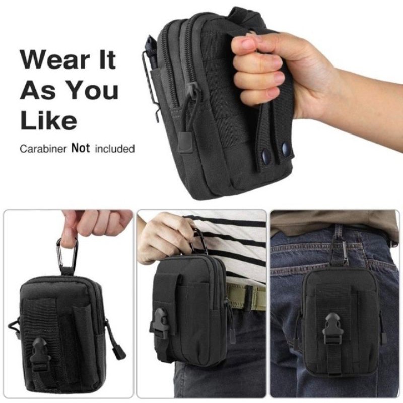 Tas Pinggang Hp Pria Import Waistbag Waist Bag Tactical Army Tempat smartphone dan Dompet