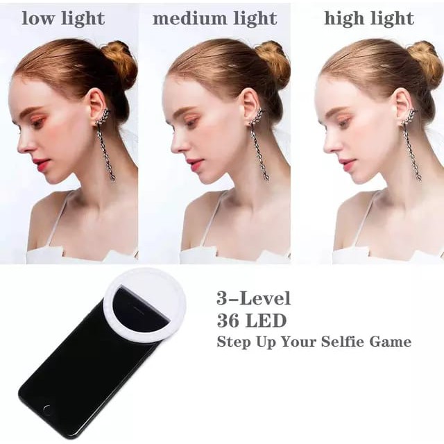 (NC) Selfie Ring LED Light for Handphone