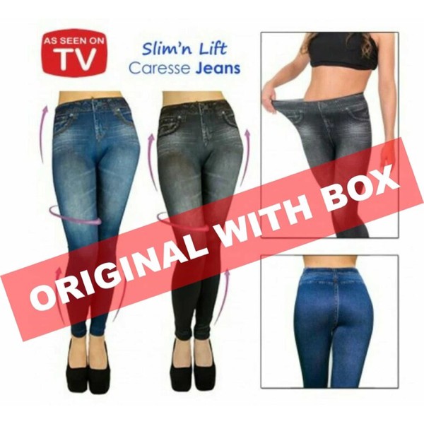 [COD] Jeans Legging Jebs Pelangsing Slim&amp;Lift Caresse Pengecil Kaki Betis Paha ALLSIZE Bahan Premium