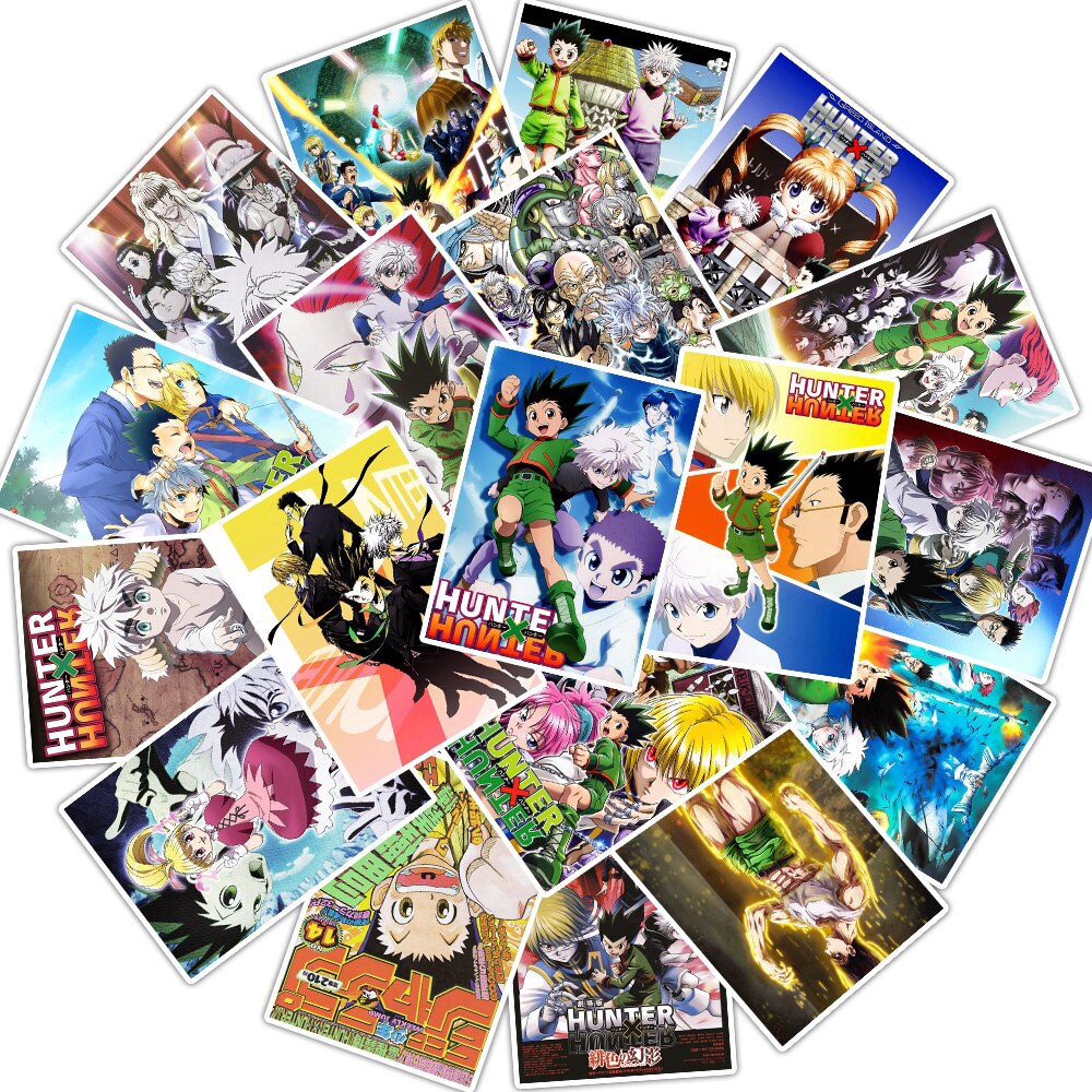 24Pcs Hunter x Hunter Adventure Pvc Waterproof Sticker For Luggage Wall Car Laptop Bicycle Motorcycle Notebook Toys Stickers