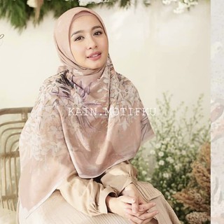 TERBARU - HARGA GROSIR - HIJAB SEGIEMPAT VOAL MOTIF