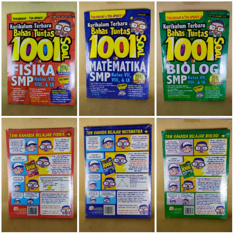 Bahas Tuntas 1001 Soal FISIKA , BIOLOGI , MATEMATIKA SMP Kelas VII, VIII, & IX . t137