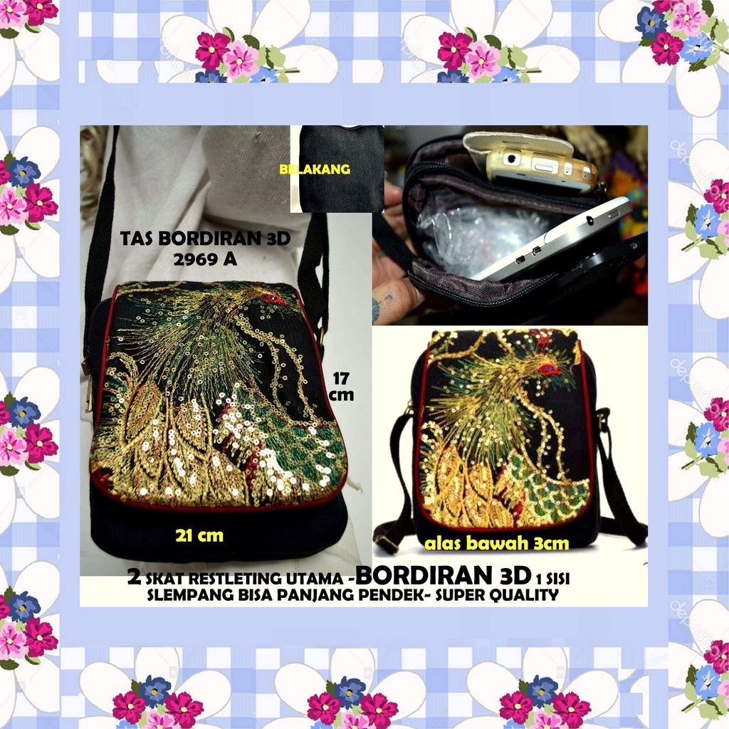 Tas Selempang Blink Mini Import Murah Tas Selempang Wanita Kain Mini Resleting