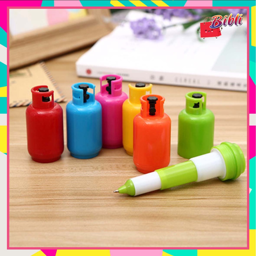 

Pulpen Tabung Gas Lucu Souvenir Gas Cylinder Telescopic Ballpoint Pen 657