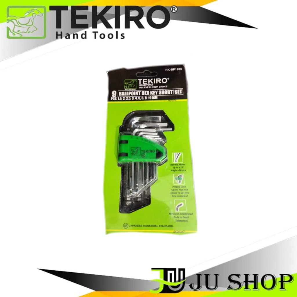 TEKIRO kunci L set ballpoint 9pcs panjang hex key long ORIGINAL