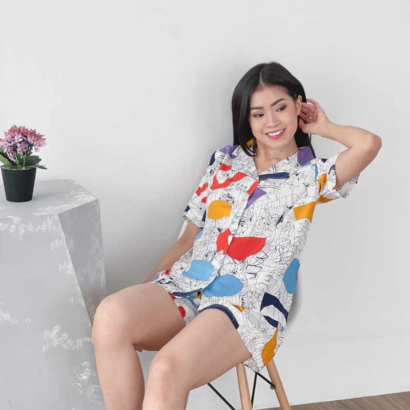 Cammomile 2102017 Piyama Pendek Krah 002-Kartun V3