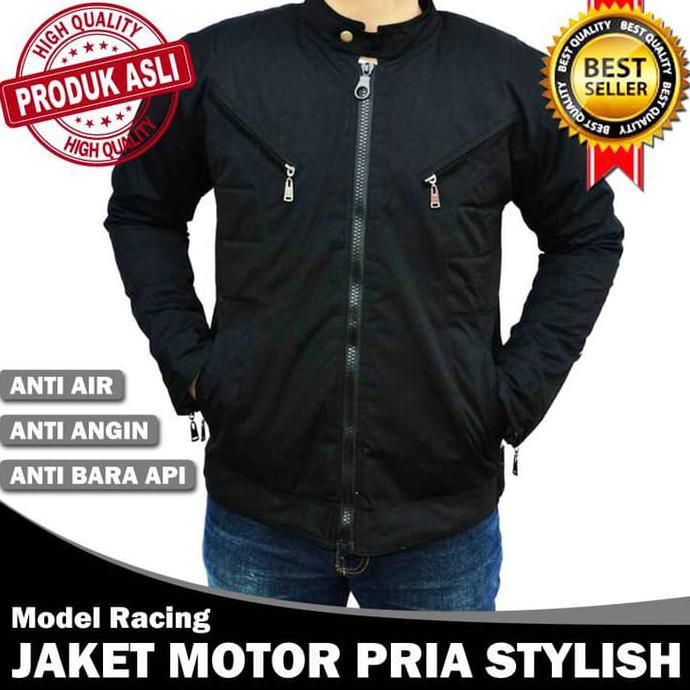 JAKET COWOK JAKET MOTOR PRIA STYLISH ANTI AIR/ANGIN/BARA API MODEL RACING PREMIUM
