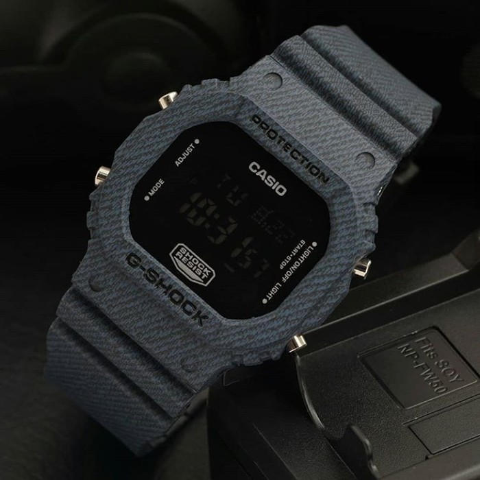 MURAH MERIAH G SHOCK DW 5600 GSHOCK DW5600 DENIM SERIES DARK BLUE   Navy Diskon