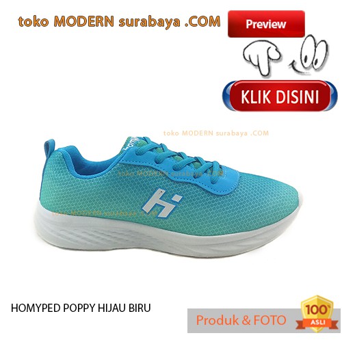 HOMYPED POPPY HIJAU BIRU sepatu olahraga wanita sneakers kets