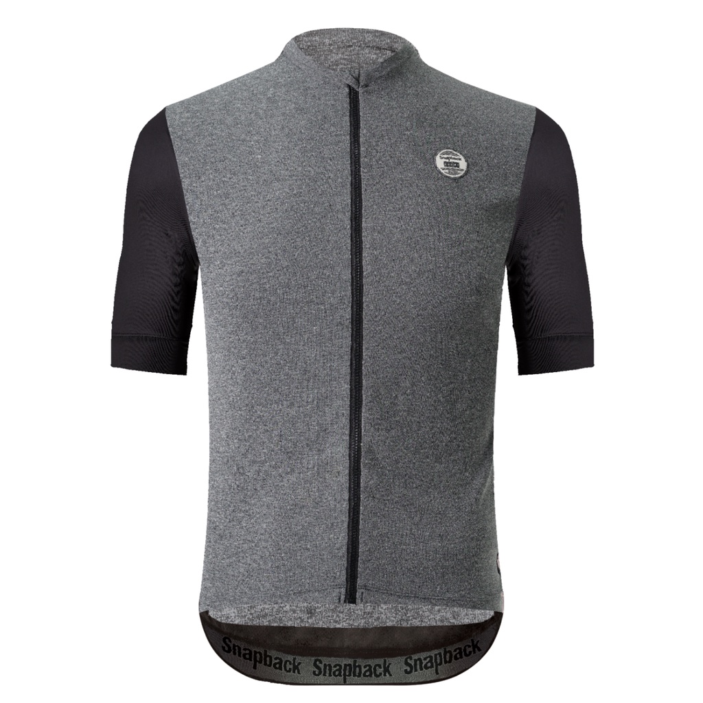 Snapback Jersey Sepeda Misty Lengan Pendek Full Zipper Grey White