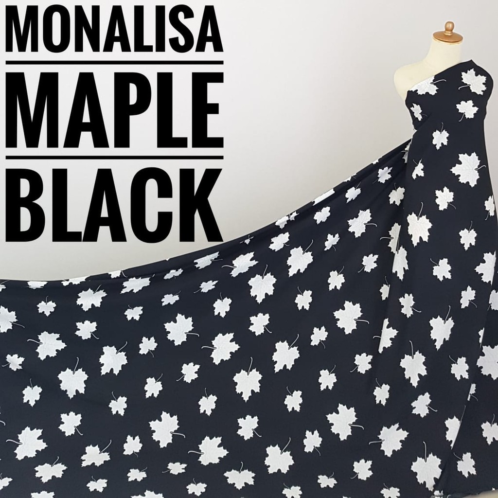 Kain Meteran Monalisa Maple Black (0.5M)