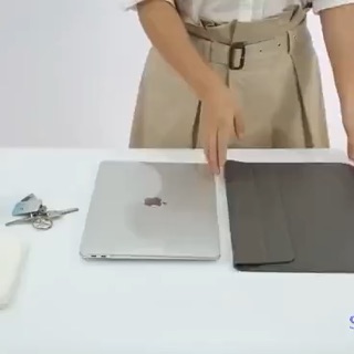 Sarung Laptop Bahan Kulit + Stand untuk Laptop Macbook Pro