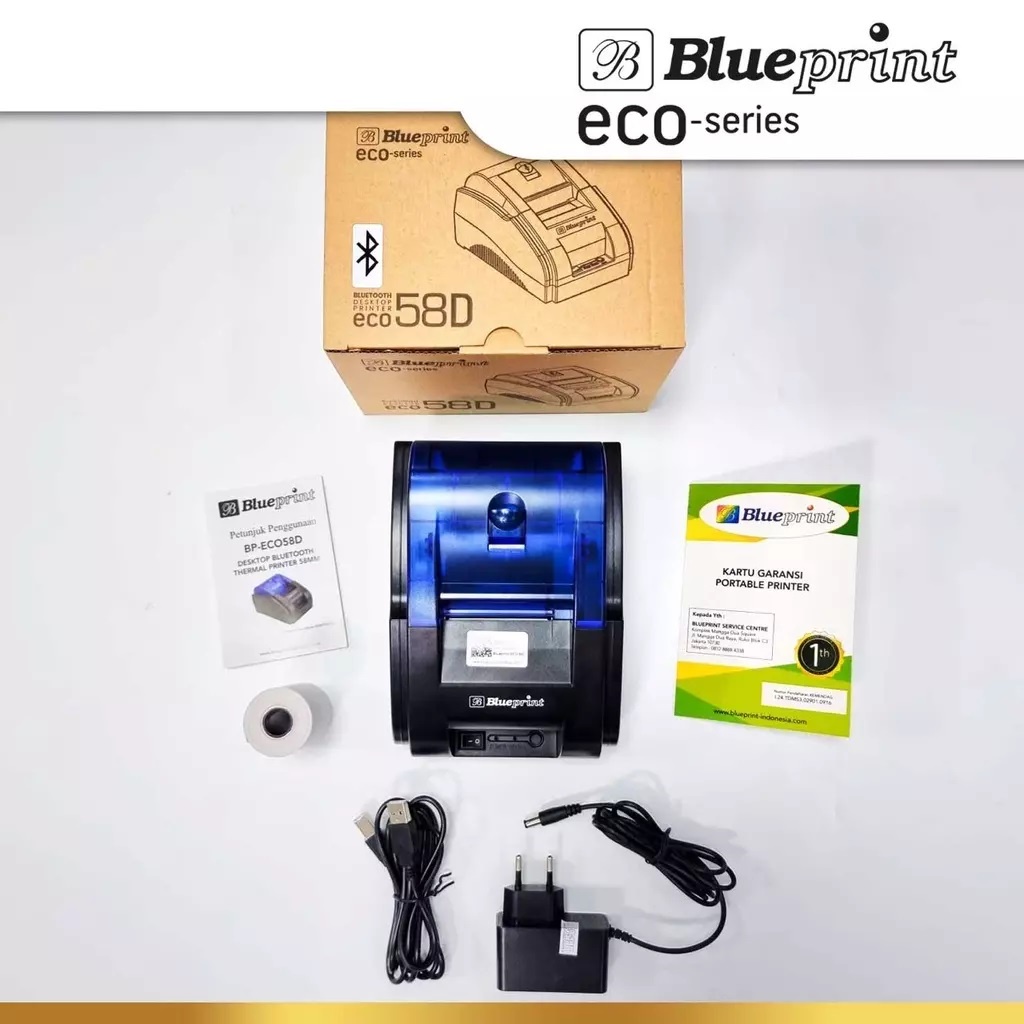 Blueprint ECO 58D ( USB + BT + RJ11 ) Printer Bluetooth Thermal Kasir Struk