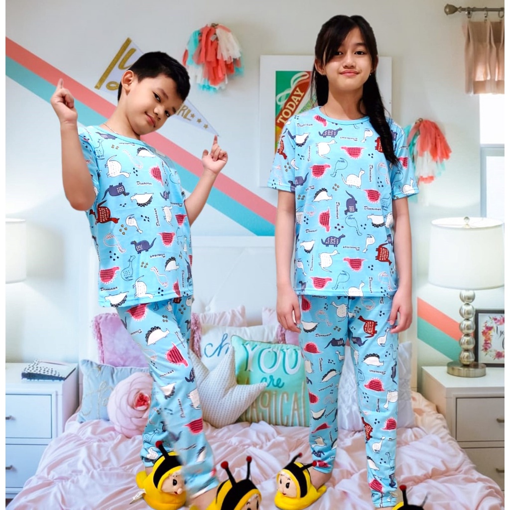 M-VIN SETELAN PANJANG / SET BAJU ANAK COWOK / CEWEK UNISEX CELANA PANJANG 1-12 TAHUN FULLPRINT