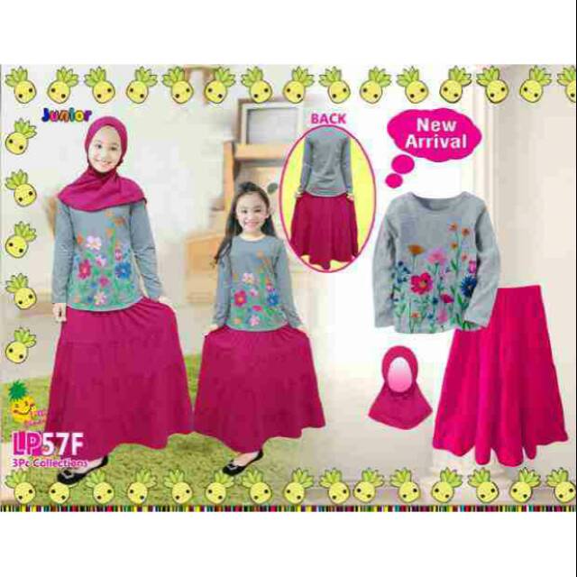 Stelan gamis rok anak