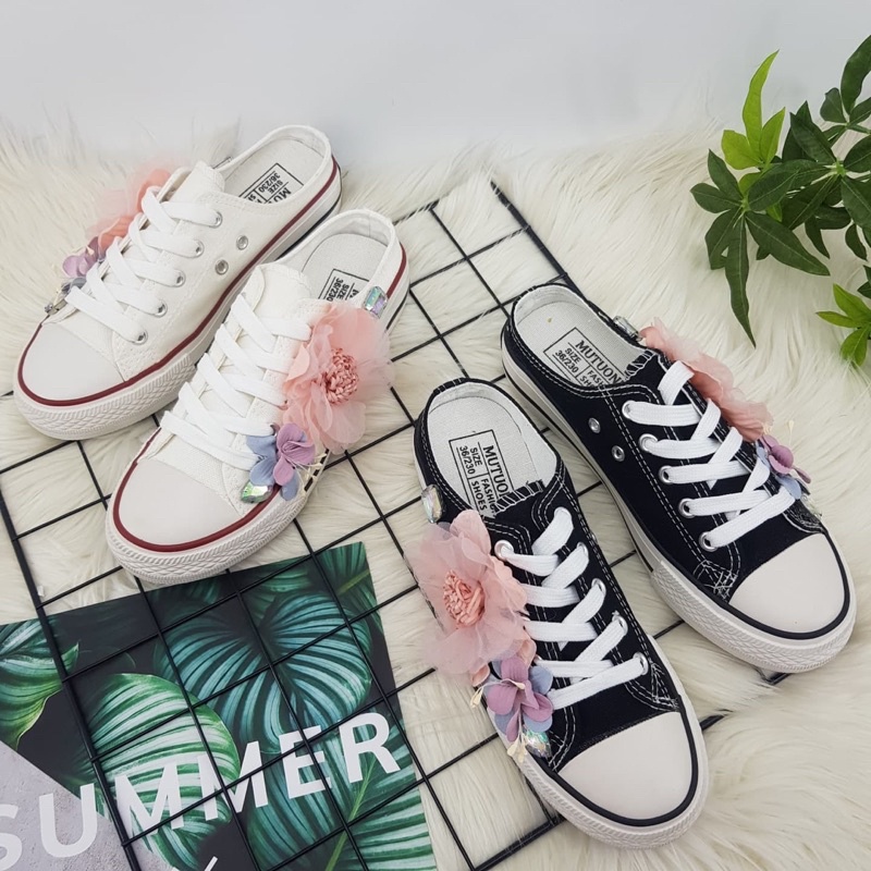 NEW Flower Sneakers by Mutuoni import high quality fashion shoes sepatu sport casual wanita sepatu b