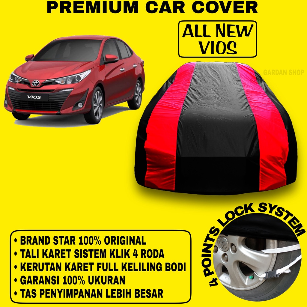 Body Cover ALL NEW VIOS Sarung MERAH Penutup Pelindung Bodi Mobil Toyota Vios Waterproof PREMIUM