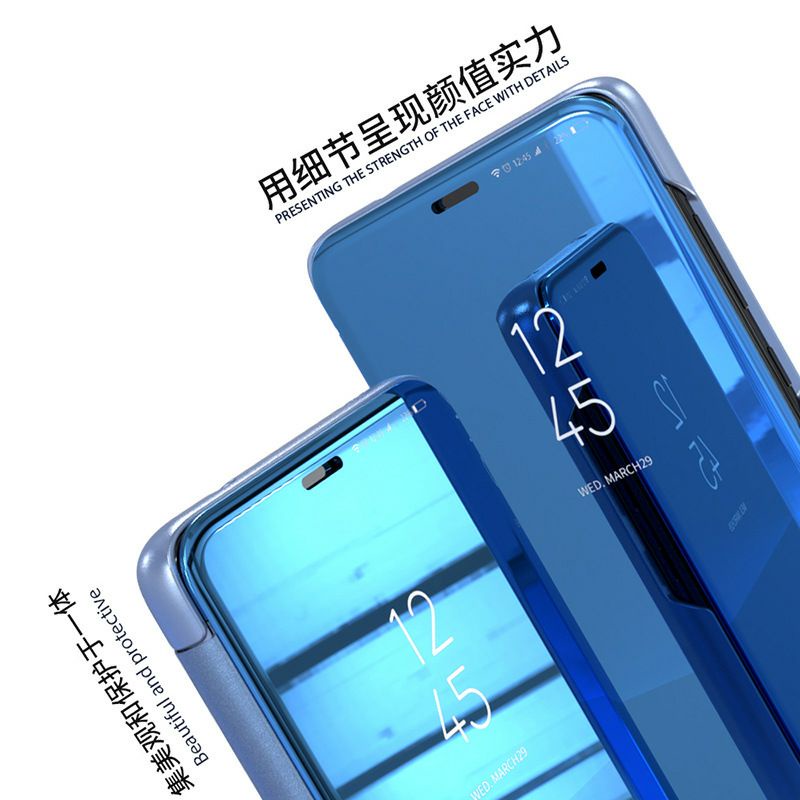 POCOPHONE POCO X3 M3 REDMI NOTE 10s/10PRO/NOTE 9/9PRO/Note8/8Pro CLEAR VIEW STANDING FLIP MIROR CASE