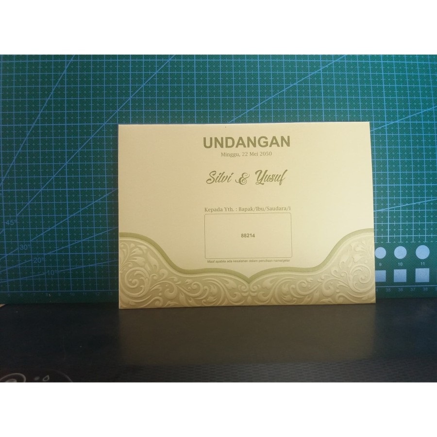 

Undangan Pernikahan Free Plastik + file setting Blangko ERBA 88214