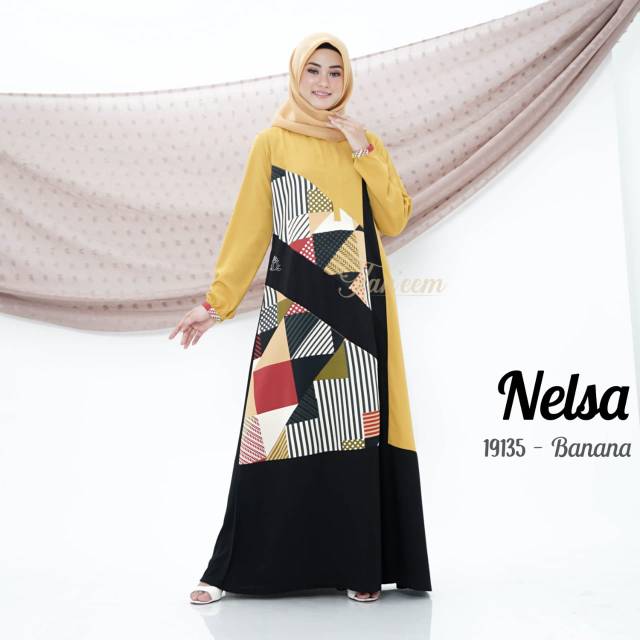 Gamis Nelsa Kode 19135 Dress Taneem ID