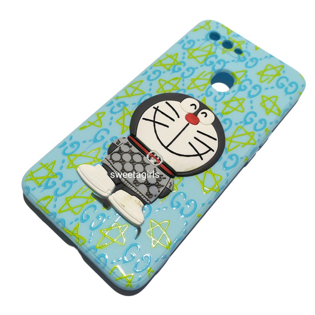 Casing Silikon Lucu Boneka Timbul 3D untuk Oppo A5s-A12-A7-F9-A11K ( Sama Ukuran ) sweetacase.id / Baby Silikon Case Candy Macaron Boneka Timbul motif pretty melody/Elmo/mickey mouse/bobba girl/doraemon/gucci / Aesthetic Casing silikon lembut