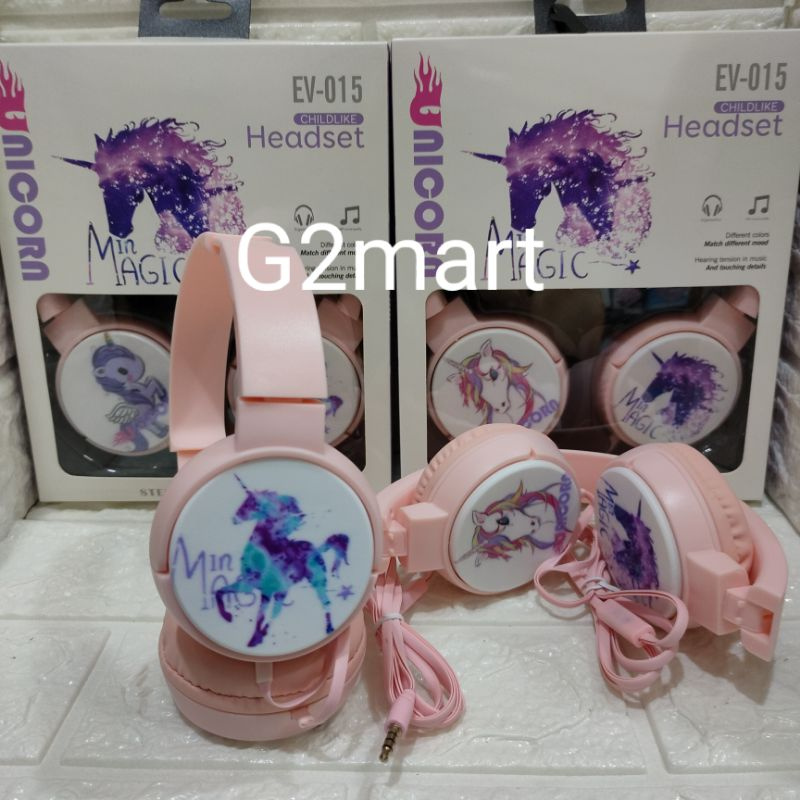 Headphone/headset UNICORN MAGIC headset gaming super bass (bisa telpon music online)