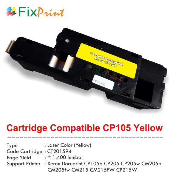 Cartridge Toner Fuji Xerox CT201591 CT201592 CT201593 CT201594 Printer Laserjet CP105B CM205 CP105