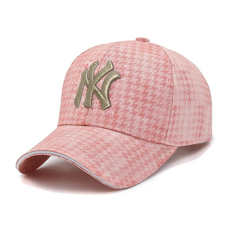 Topi Pria Wanita Baseball NY Berlian Motif Kotak Kotak Fashion Korea Trendy Sport BSAL