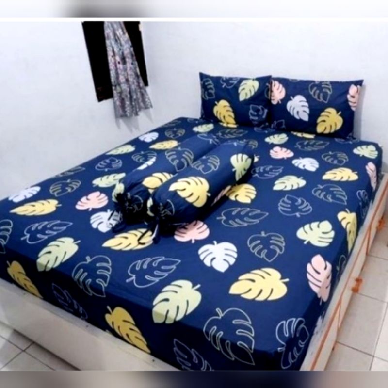 Sprei Homemade 180x200 Katun Star Deluxe Motif Monstera Bay