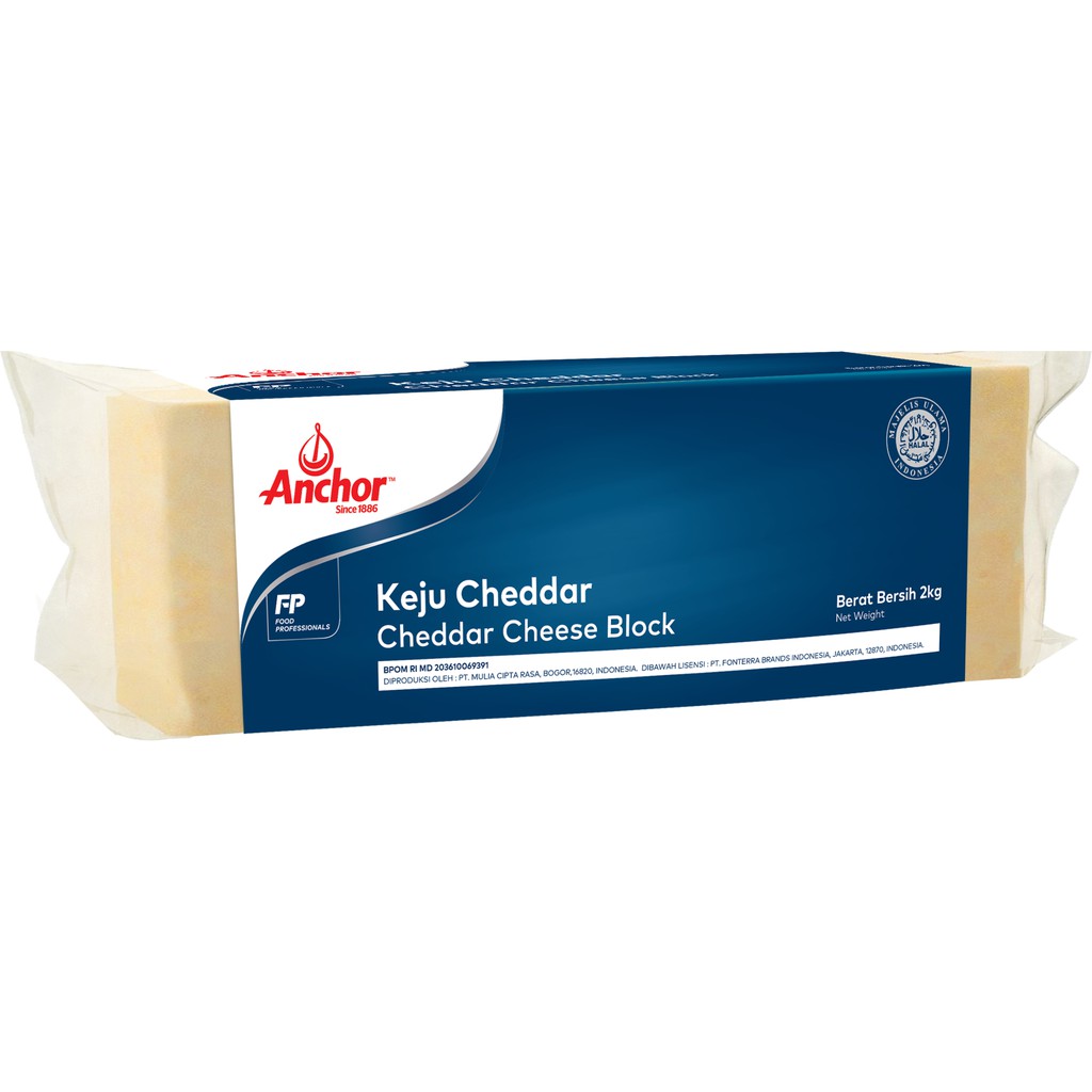 Jual Anchor Cheddar Cheese Block 2 Kg Indonesia