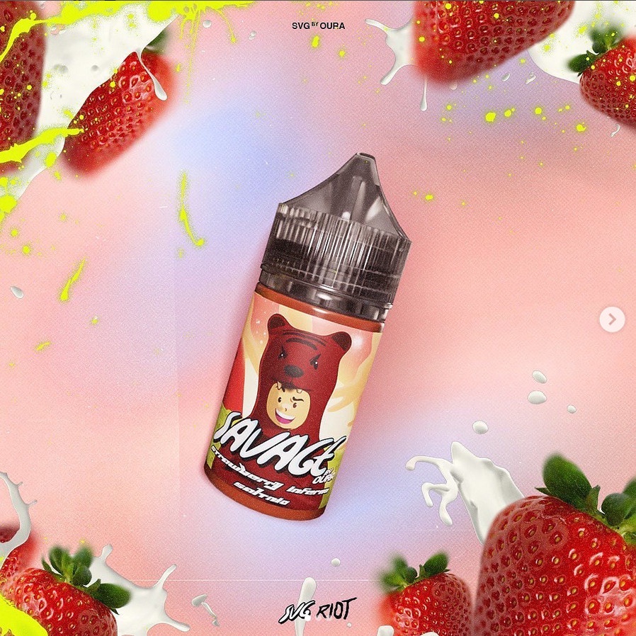 RIOT OURA SAVAGE V2 STRAWBERRY INFERNO SALT 30ML