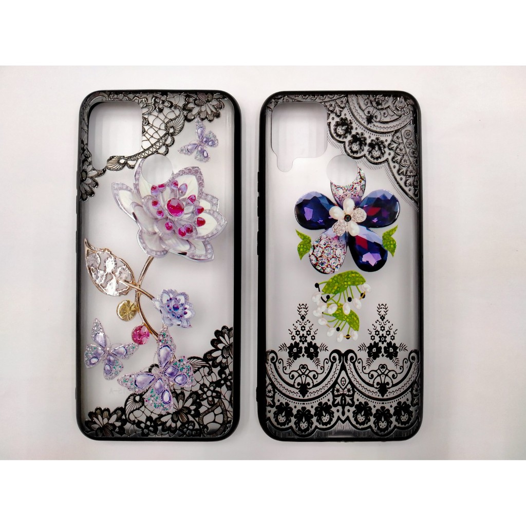 Casing Henna Pelindung REALME 7 NARZO 20 PRO 30A 20 C11 C12 C15 C25 A1K C2 A3S Case Flower Henna 3D