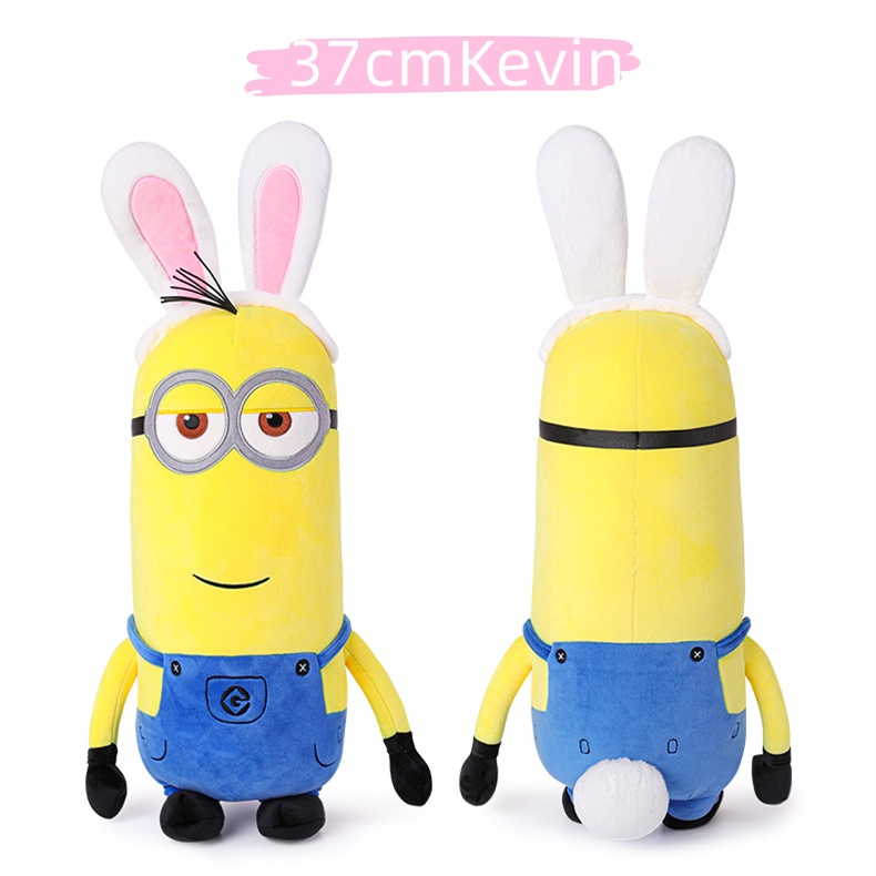 Mainan Boneka Stuffed Plush Minion Despicable Me Bob Stuart Kevin Telinga Kelinci Lucu Untuk Sofa