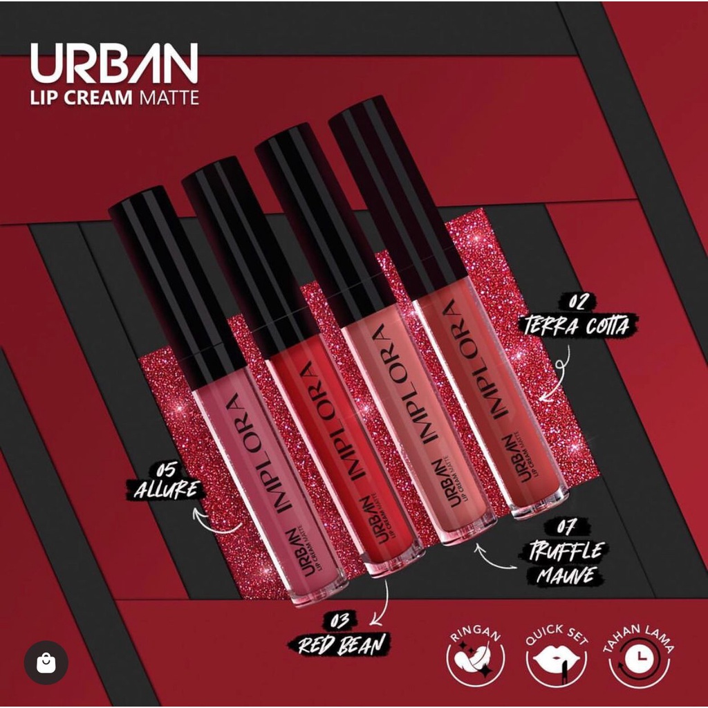 IMPLORA Urban Lip Cream Matte Lipstick BPOM Original Lipcream