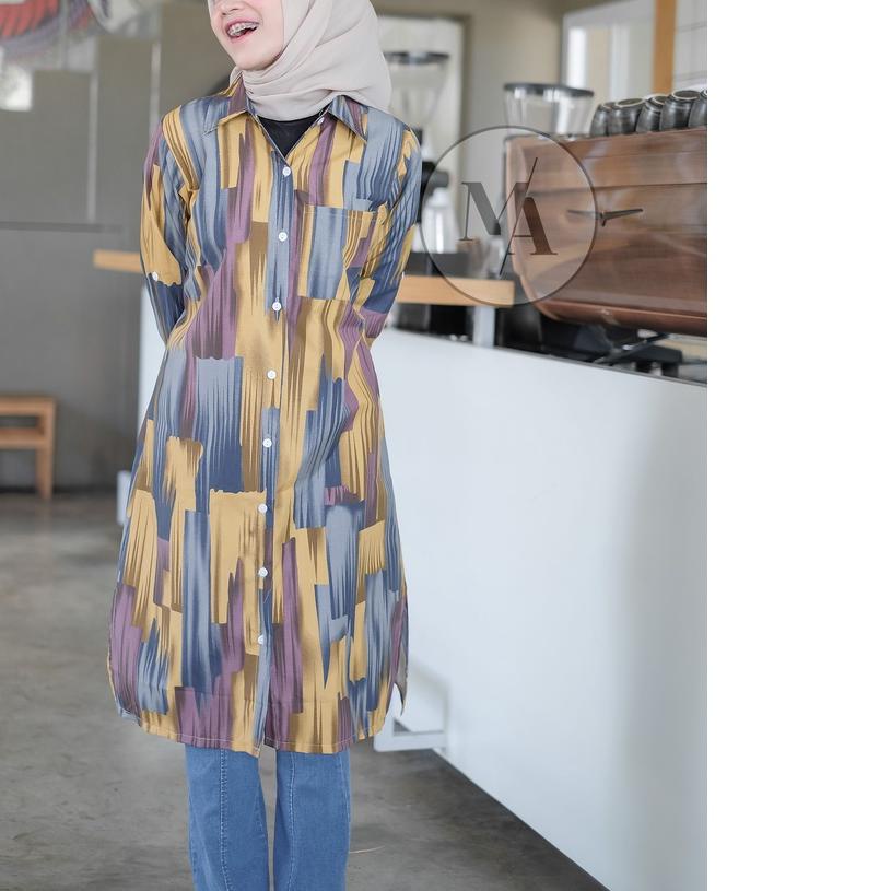 ➧ osela chati long tunik motif viscose ►