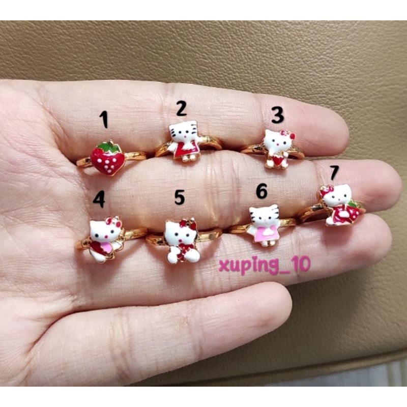 Cincin Anak Perempuan Karakter Lucu-Lucu Perhiasan Xuping Anak