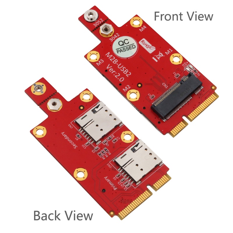 Btsg Untuk M.2 Untuk Kunci B Ke Mini PCI-E Adapter Converter Dengan Dual Untuk NANO SIM Card Slot Untuk Modul 3G/4G/5G