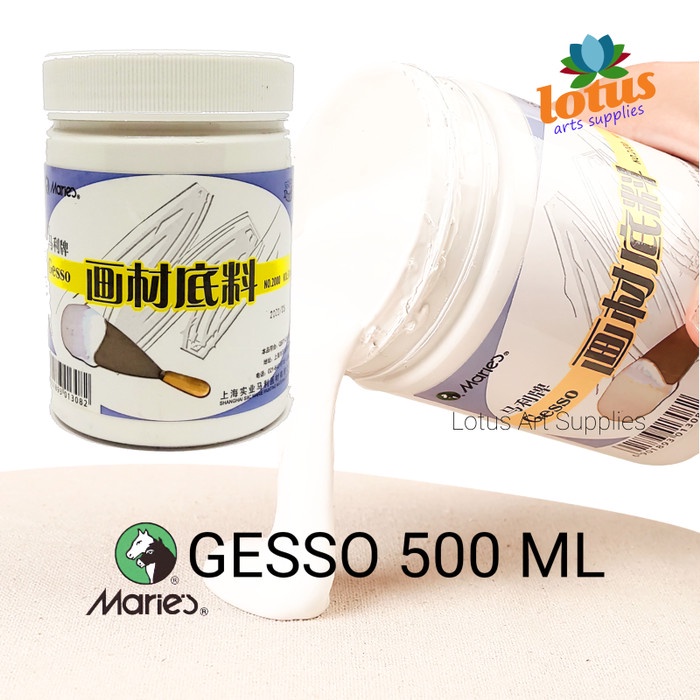 

(TERLARIS) Maries Gesso Primer 500ml Decoupage White