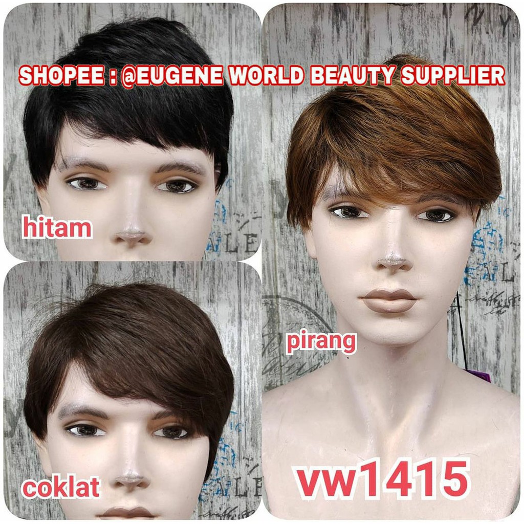 FULL WIG PRIA DEWASA COWOK KOREA WIG COWOK WIG PRIA KPOP KOREA WIG PRIA NATURAL RAMBUT LURUS 1415