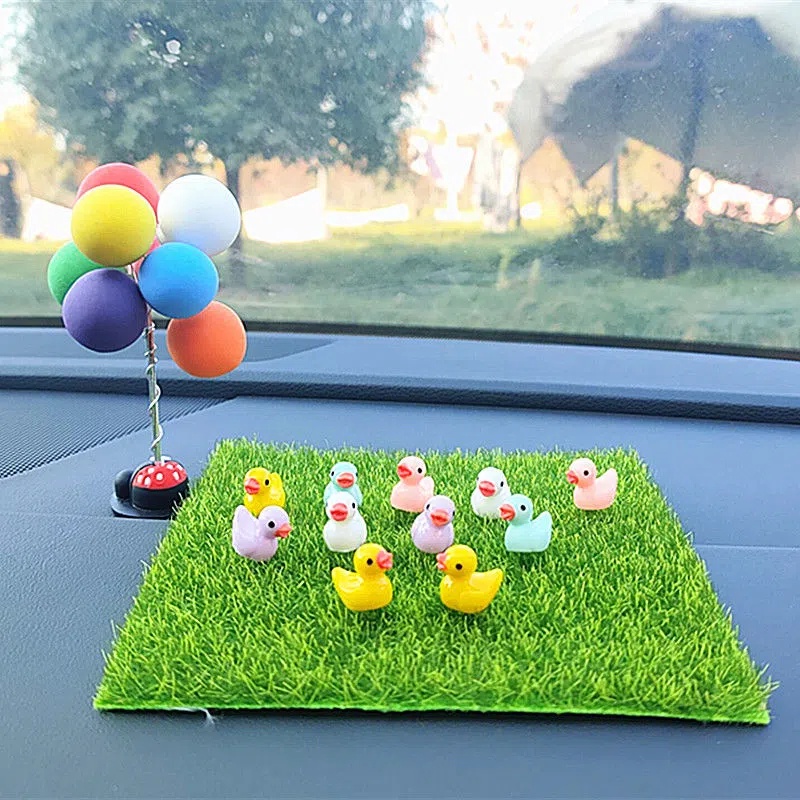 7pcs / set Miniatur Bebek Kuning Bahan Resin Untuk Dekorasi Rumah Boneka