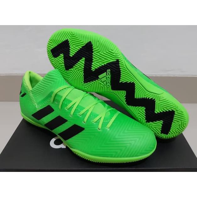 FUTSAL SHOES ORIGINAL GRADE SEPATU FUTSAL ADIDAS NEMEZIZ MESSI 18.3 ELECTRIC GREEN KUALITAS PREMIUM
