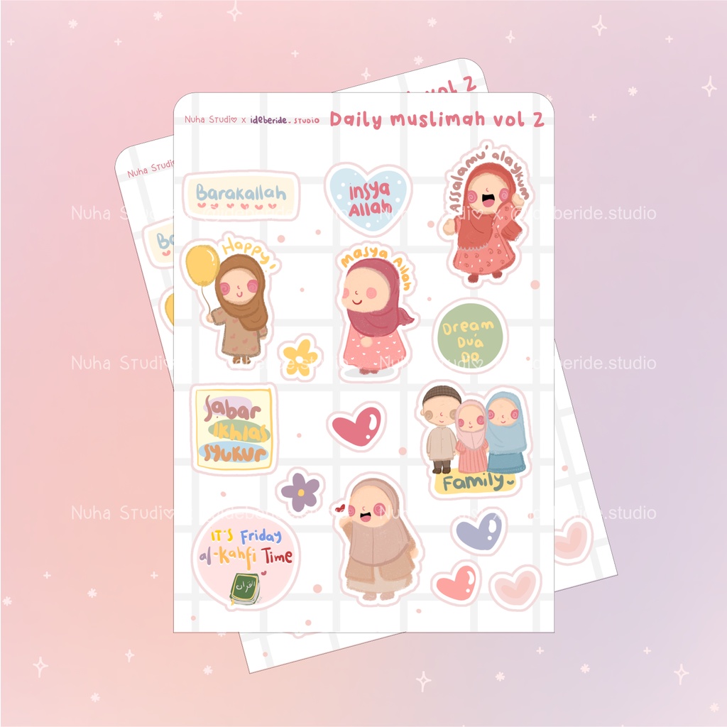 

Sticker by ideberide.studio | Daily Muslimah Vol 2 Islami Manhaj No Face Faceless | Aesthetic Sticker Estetik Stiker HP Laptop Botol Cute Waterproof Scrapbook Diary Journal Bujo Anti Air