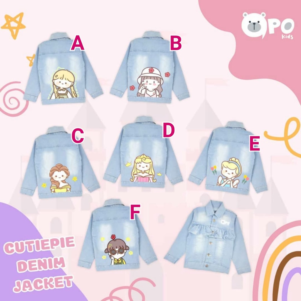 JAKET ANAK PEREMPUAN BAHAN DENIM USIA 2-5 TAHUN