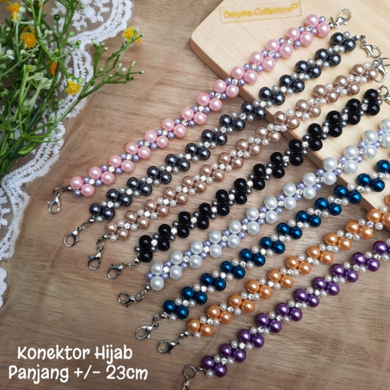 Konektor hijab mutiara konektor masker murah