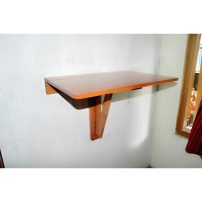 Meja Lipat Dinding Bahan Kayu